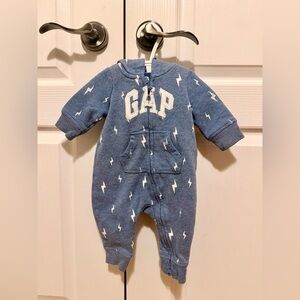 GAP Kids Blue Lightning Bolt Footie